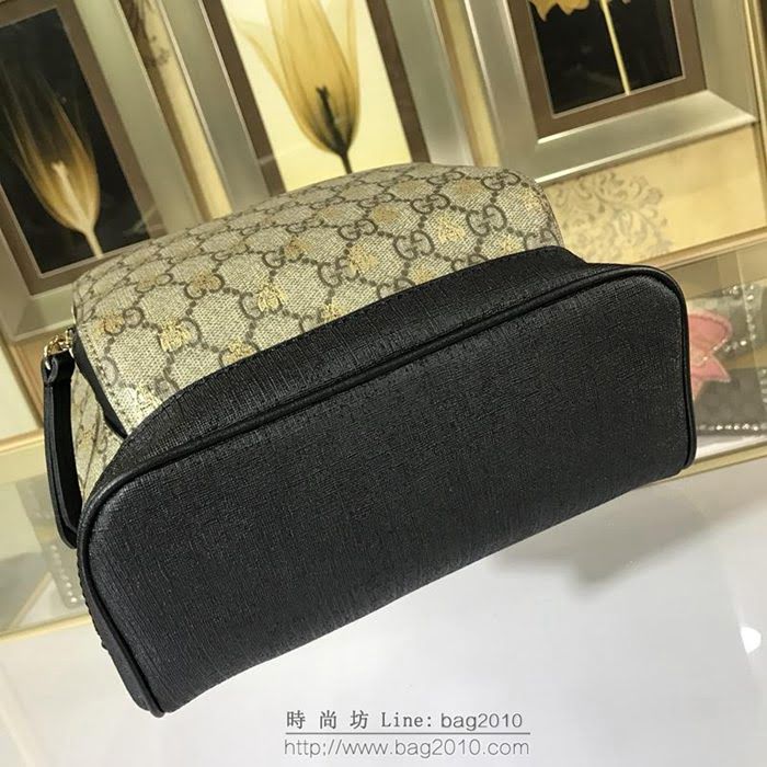 GUCCI 古馳女包 新款 427042 pvc刺繡 古奇奢侈品女包 蜜蜂圖案 雙肩包 女款背包